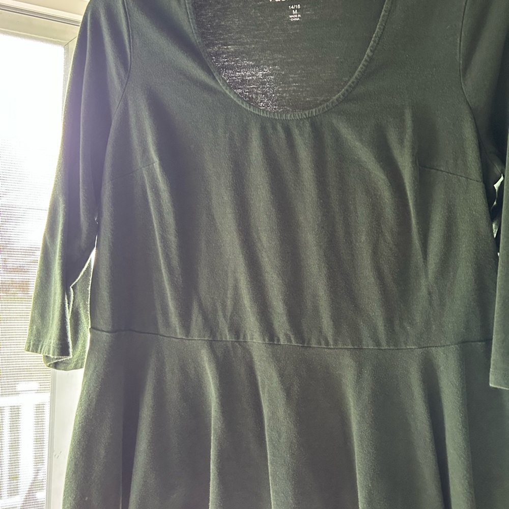 Dark Green Long Sleeve Dress